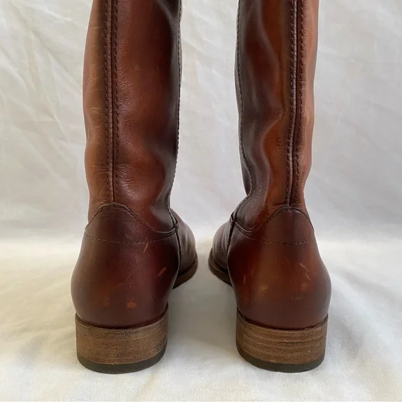 Frye Melissa 2-Button Cognac Leather Boot - Picture 7 of 12